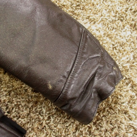 Taylor's Leatherwear Vintage Leather Jacket Men's Medium Dark Brown Full Zip - Picture 8 of 11
